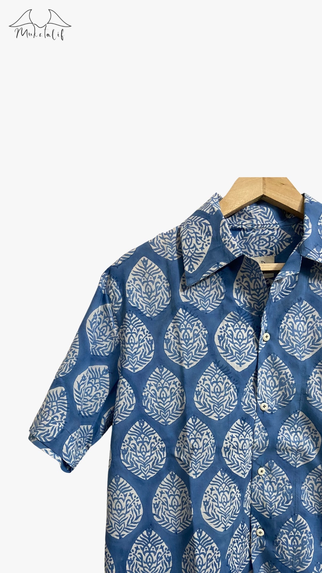 Motifo Blue Cotton Shirt