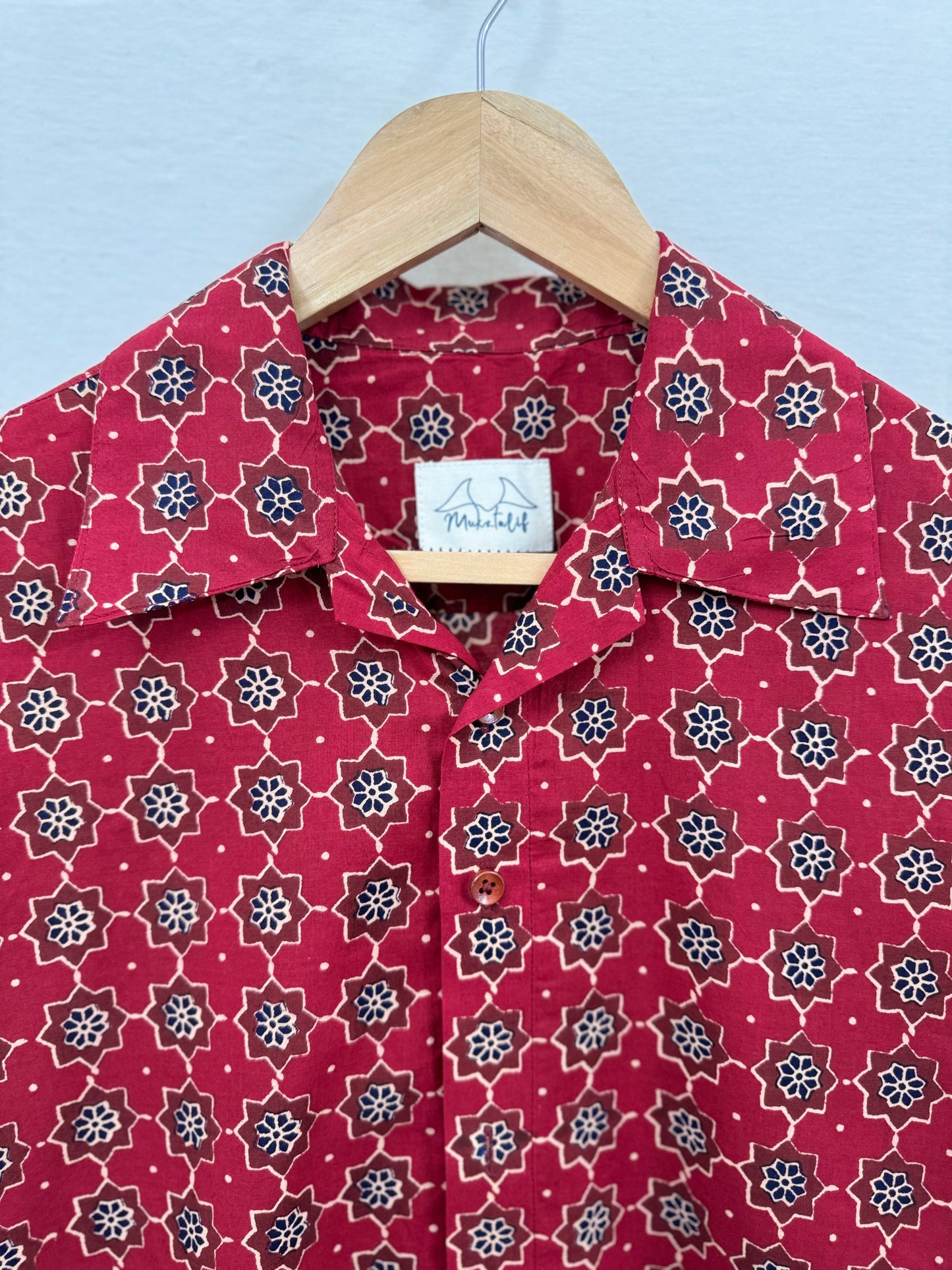 Red Bloom Cotton Shirt