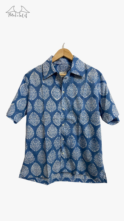 Motifo Blue Cotton Shirt