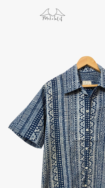 Tribalism Indigo Stripe Shirt