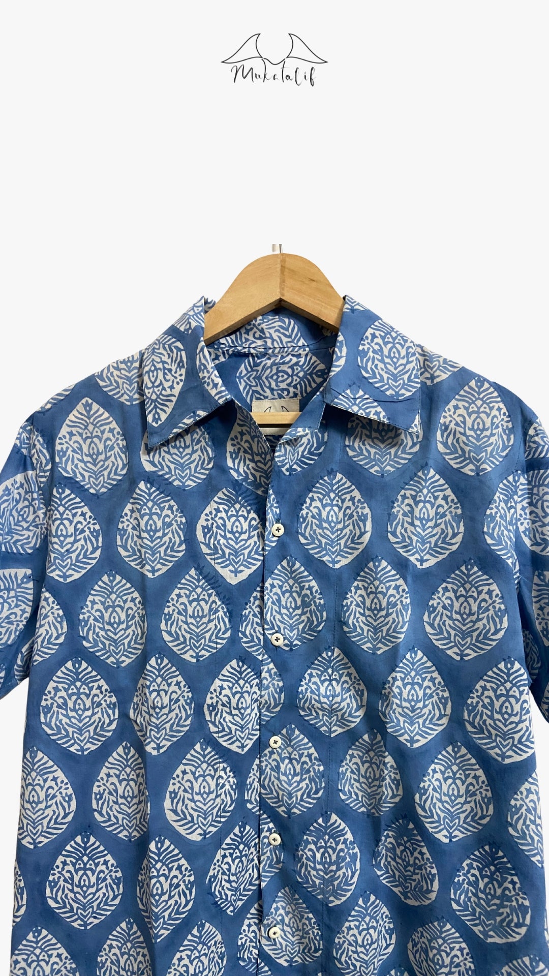 Motifo Blue Cotton Shirt