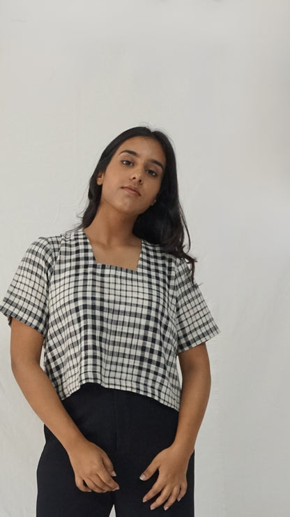 Checkered Crop Top