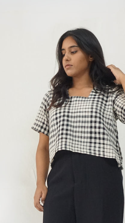 Checkered Crop Top