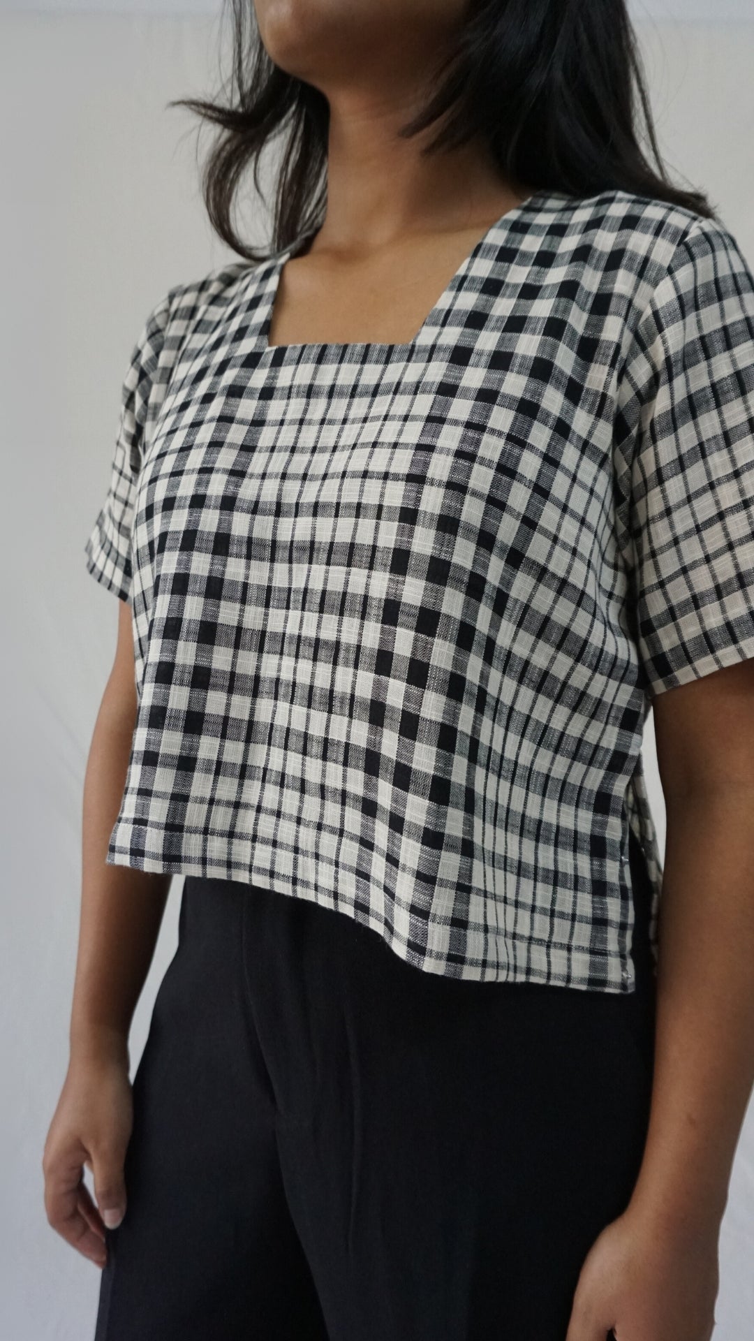 Checkered Crop Top