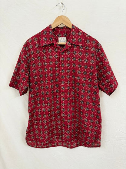 Red Bloom Cotton Shirt