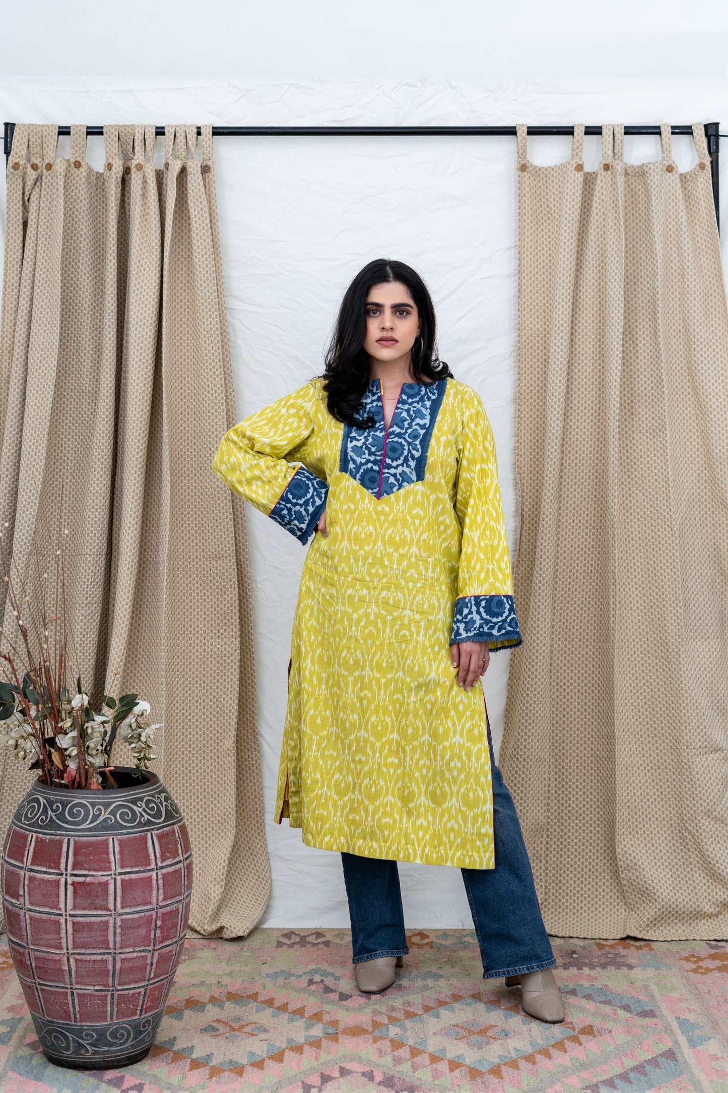 Boho Ikat Kurta