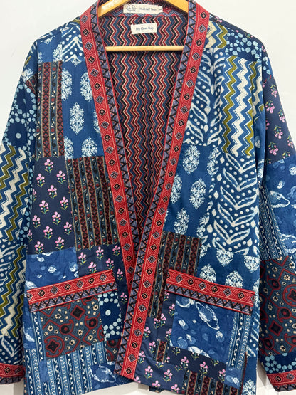 Indigo Collage Wrap
