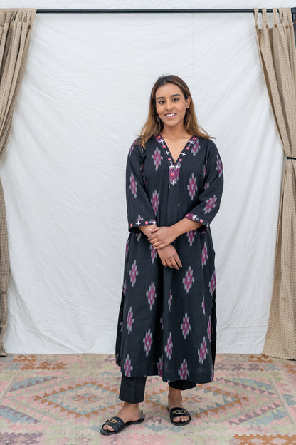 Ikat Cotton Kurta