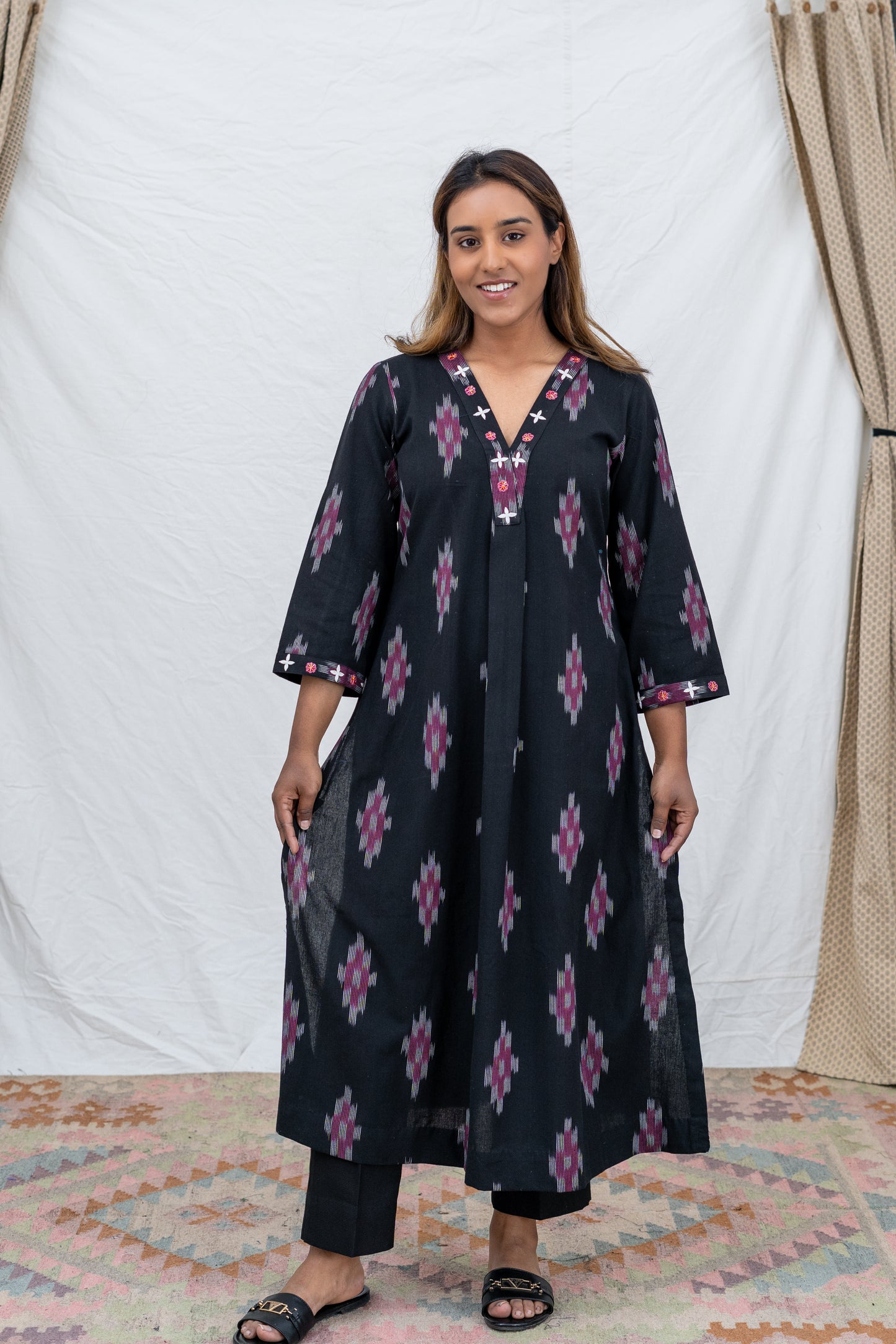 Ikat Cotton Kurta