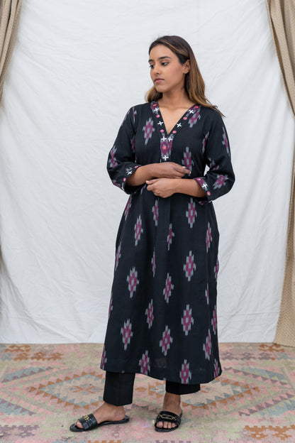 Ikat Cotton Kurta