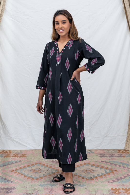 Ikat Cotton Kurta