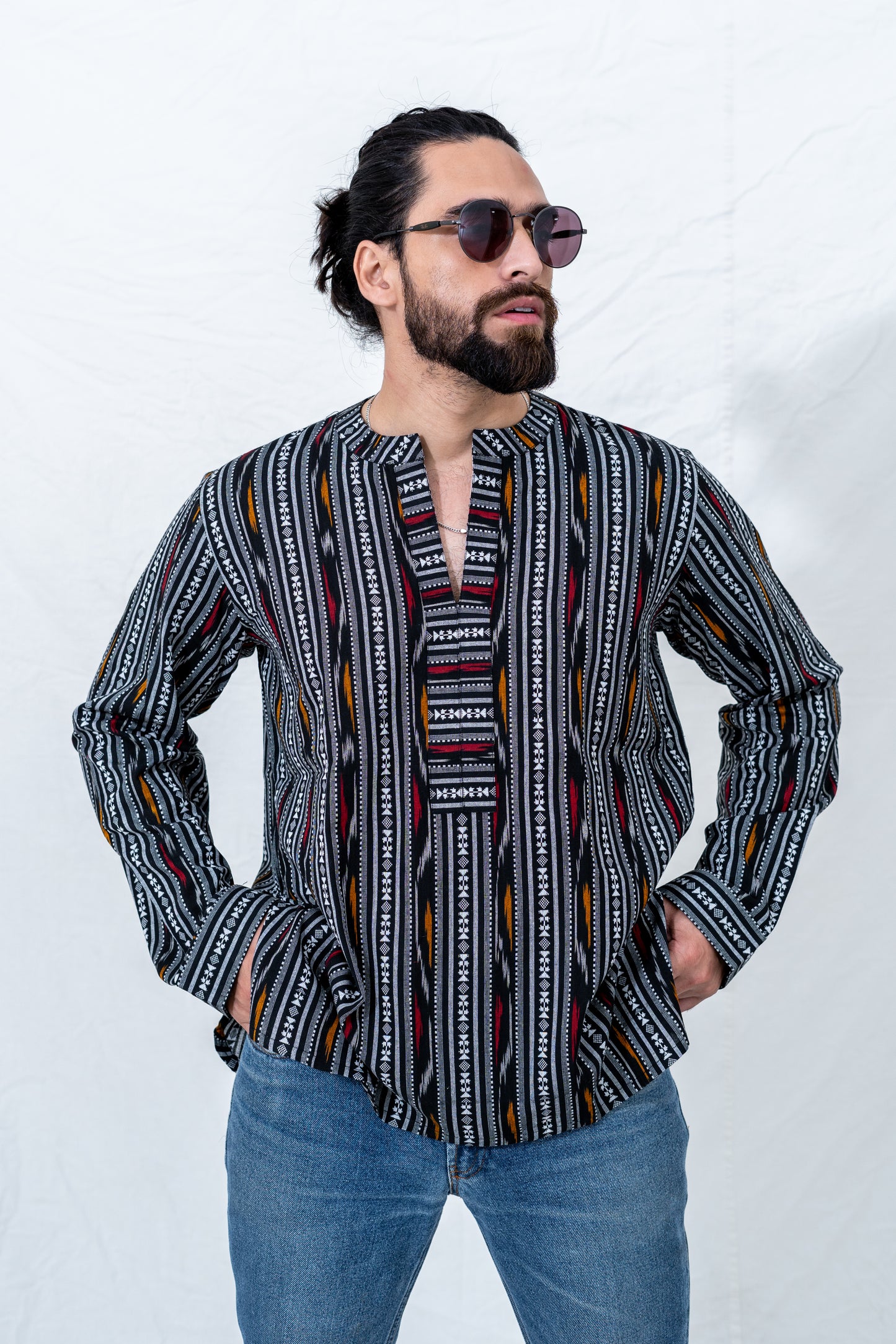 Ikat Multicolour Short Kurta