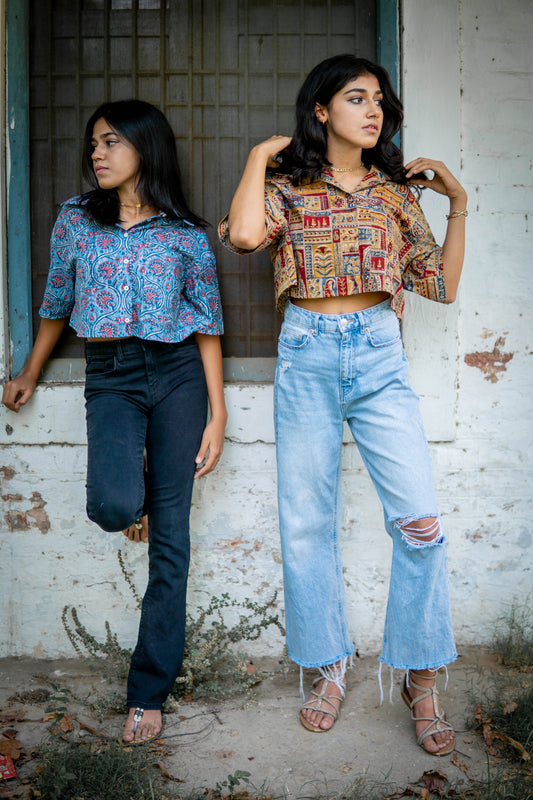 Cerulean Crop Shirt