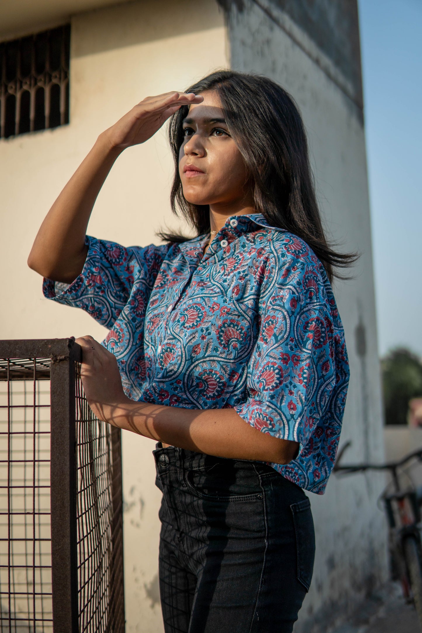 Cerulean Crop Shirt