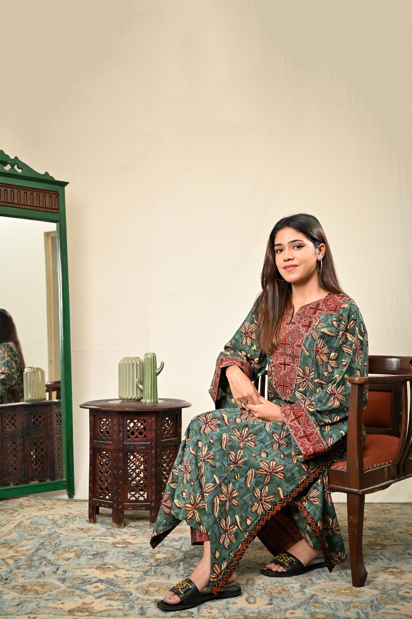 Afiya Cotton A-line Kurta