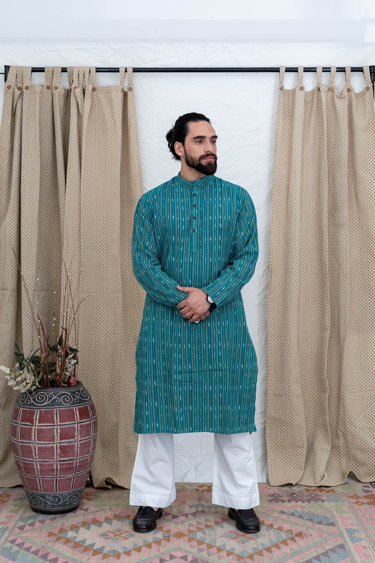 Hariyal Ikat Kurta