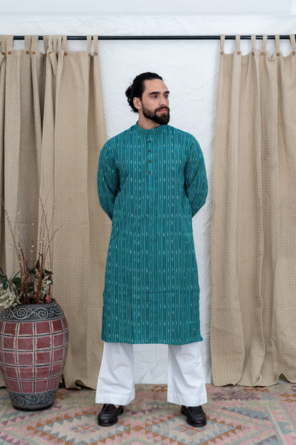 Hariyal Ikat Kurta