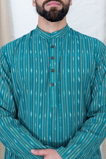 Hariyal Ikat Kurta