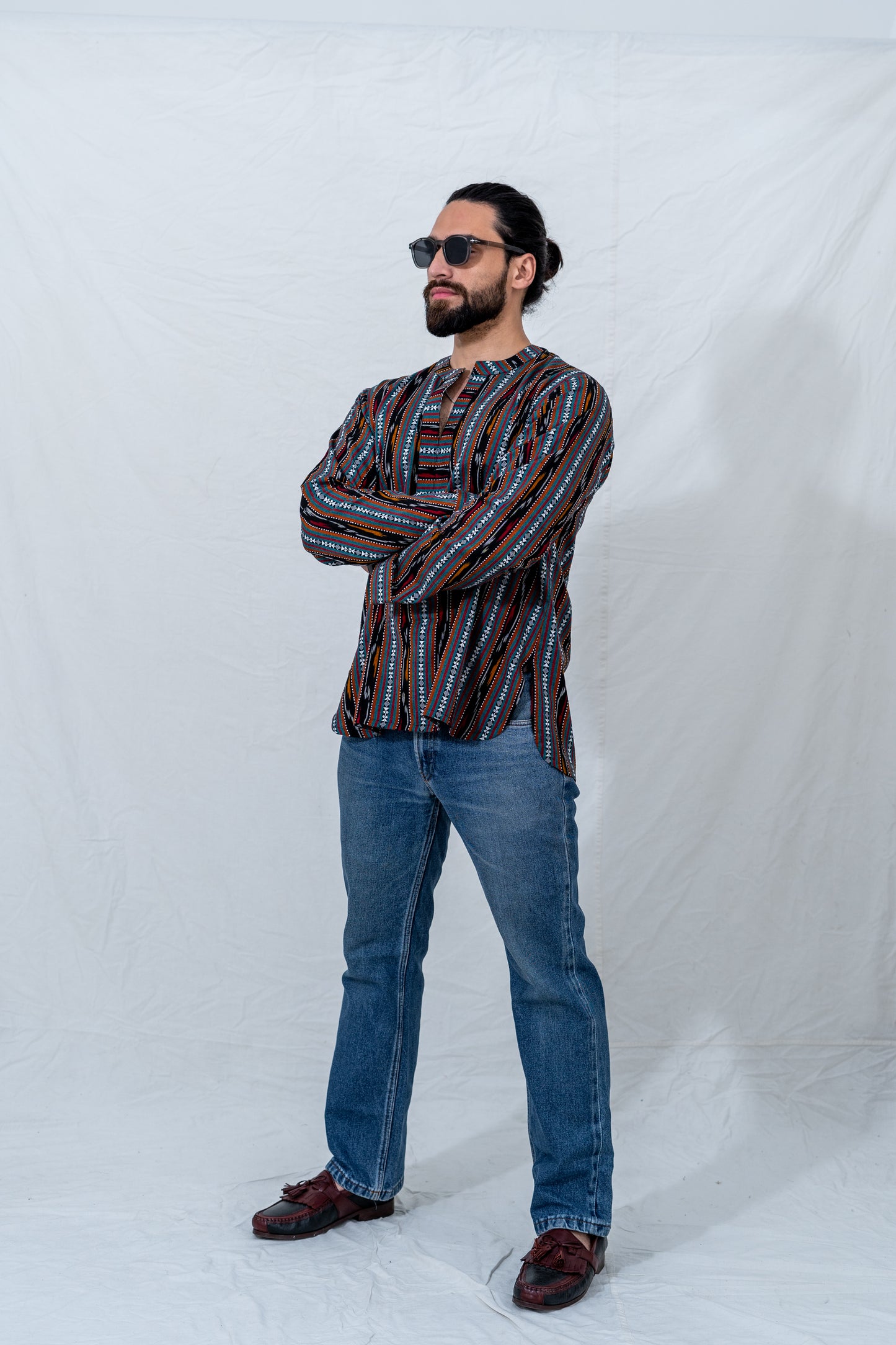 Ikat Multicolour Short Kurta