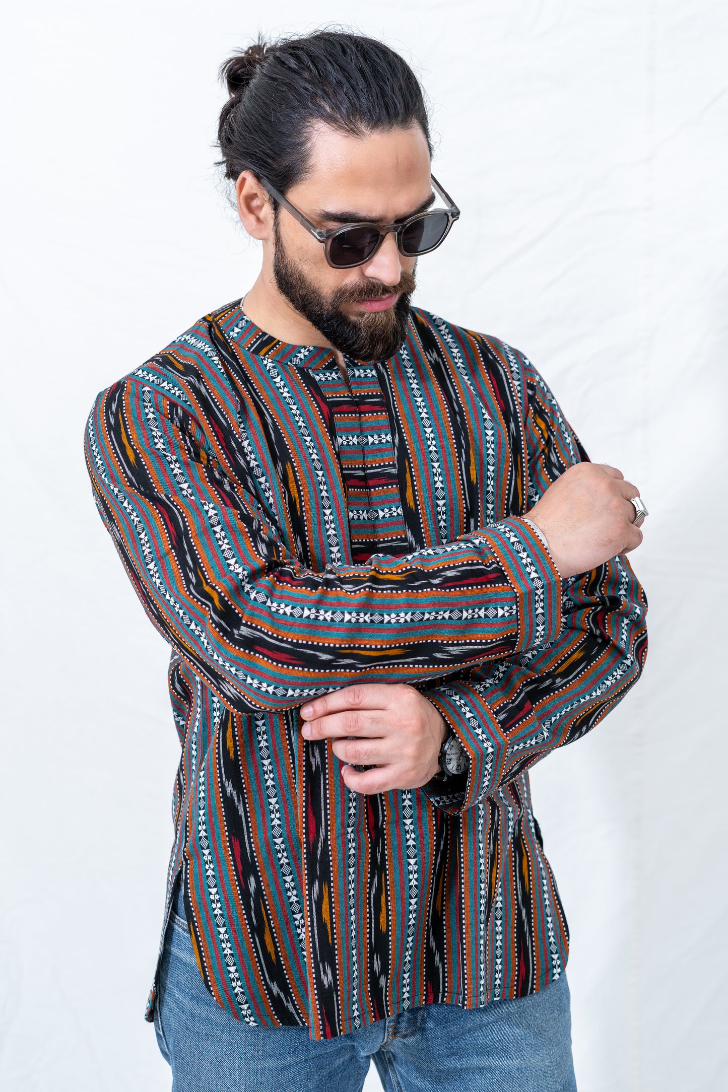 Ikat Multicolour Short Kurta