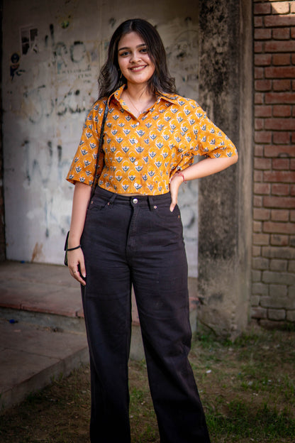 Marigold Crop Shirt