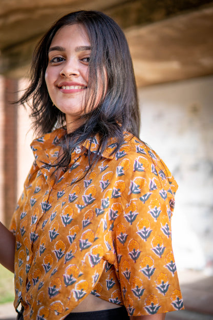 Marigold Crop Shirt