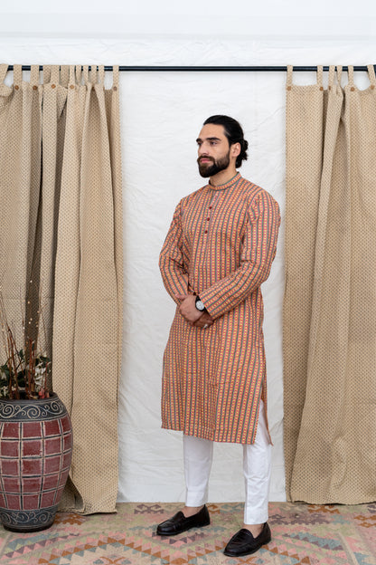 Narangah Striped Kurta