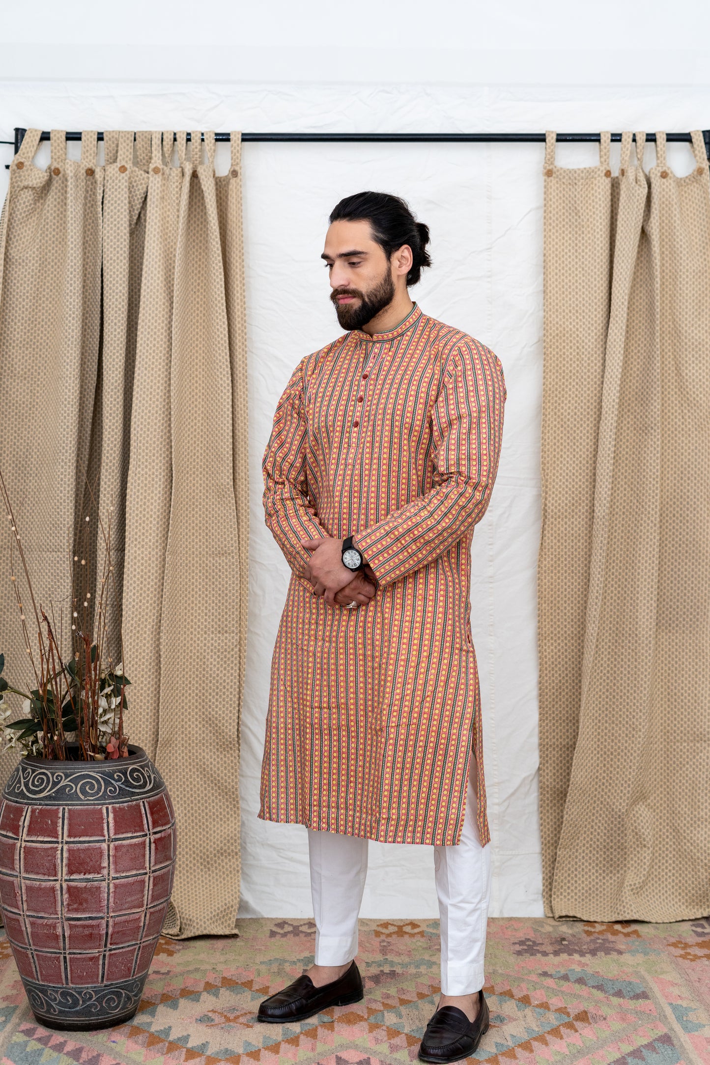 Narangah Striped Kurta