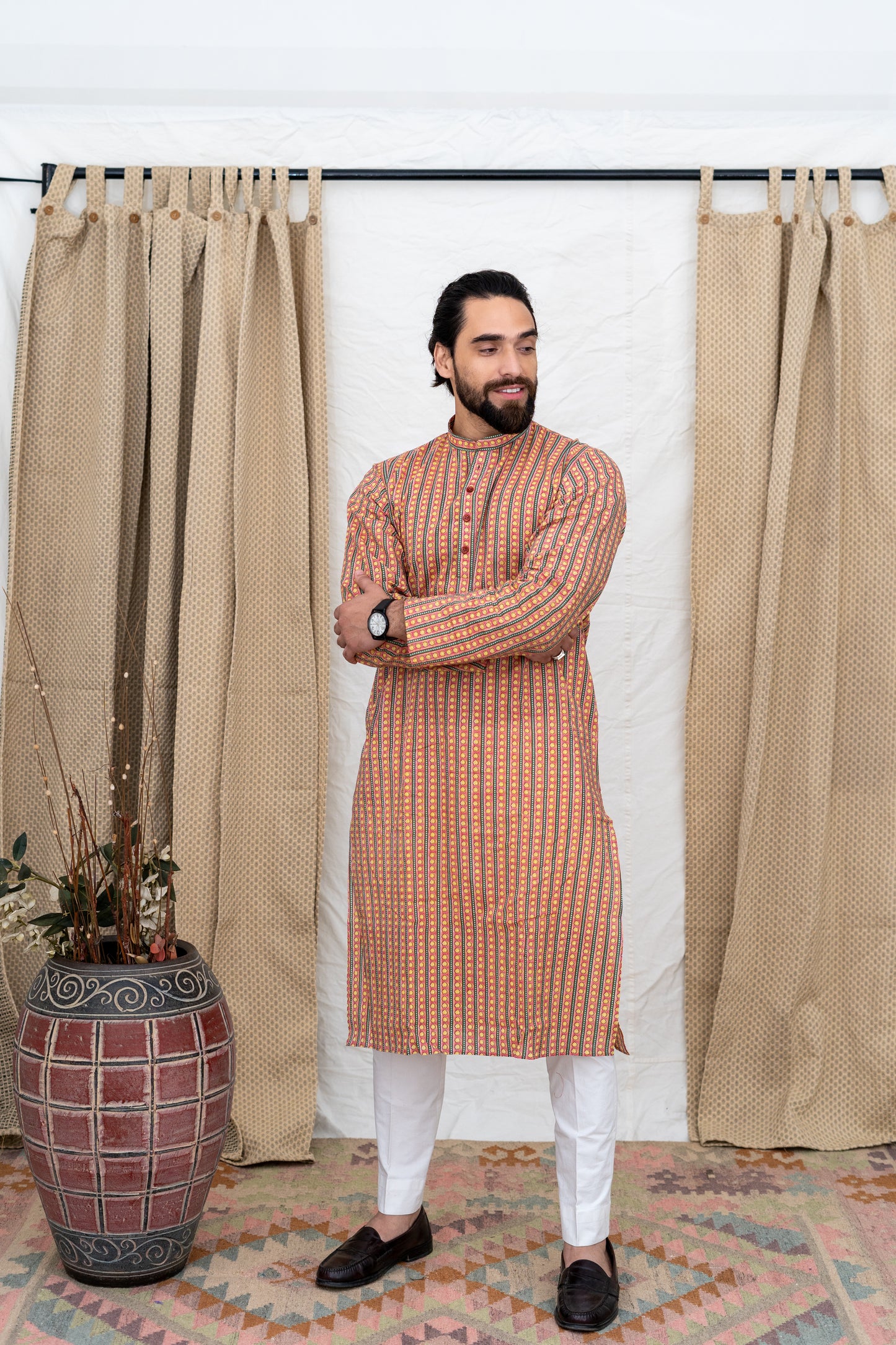 Narangah Striped Kurta