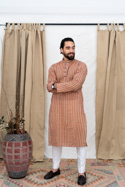 Narangah Striped Kurta